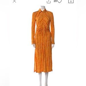Altuzarra shirt dress, orange gingham, size 38. Stunner!